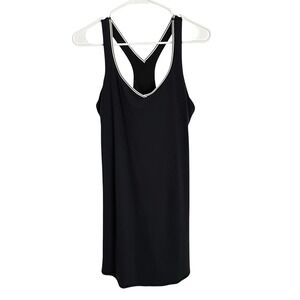 All In Motion Womens Active Skort Dress Sz M Black V Neck Tennis Golf Pickleball